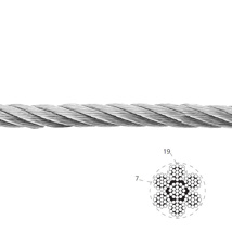 IAM Design Wire rope 7x19 D.6mm L.100 mt aisi 316